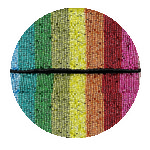 Mini pochette à rayures arc-en-ciel et perles