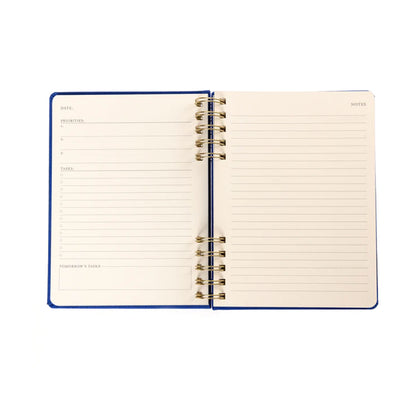 Cobalt Blue 6 x 8 Fabric-Covered Journal with Magnetic Bookmarks