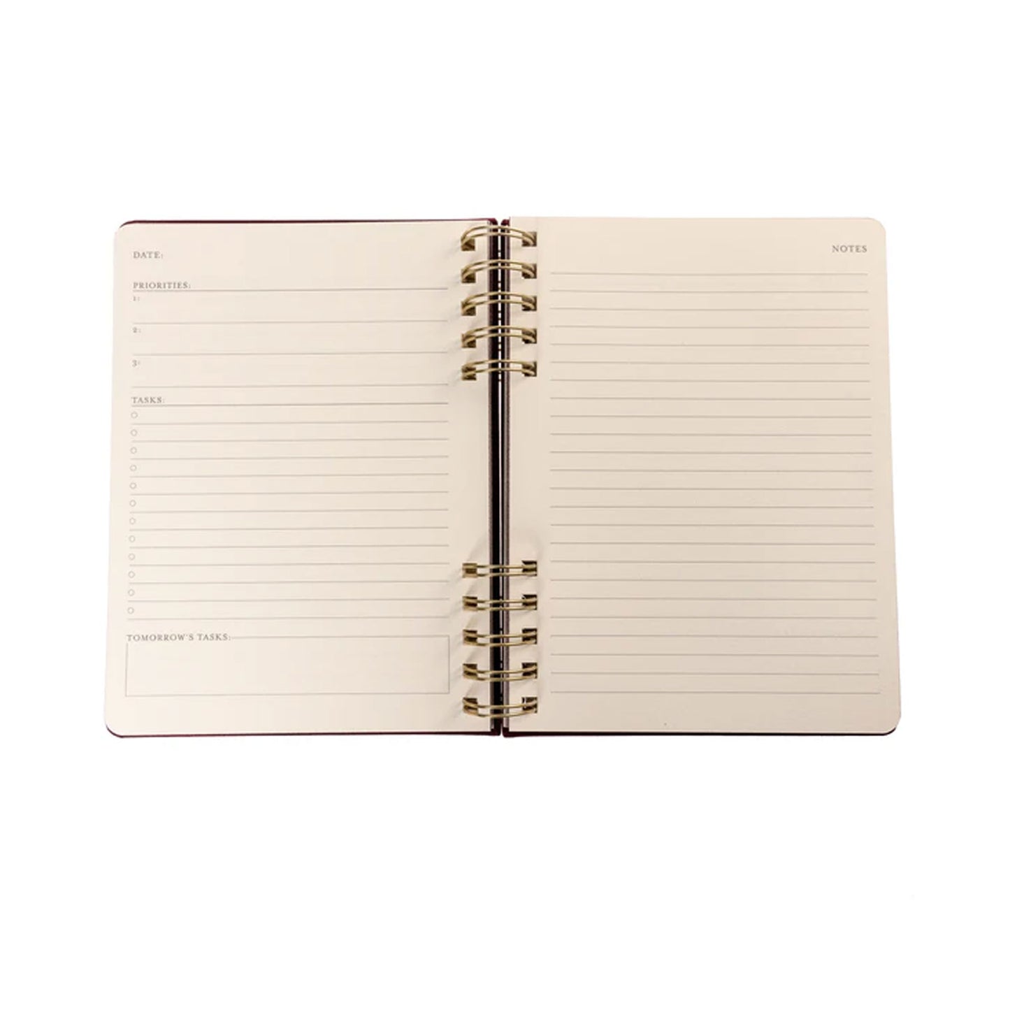 Plum Red 6 x 8 Fabric-Covered Journal with Magnetic Bookmarks