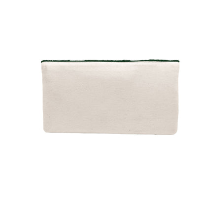 Pochette perlée à grandes feuilles