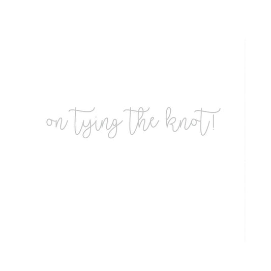 Tying The Knot Wedding Card