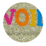 Mini pochette perlée Rainbow VIOLA