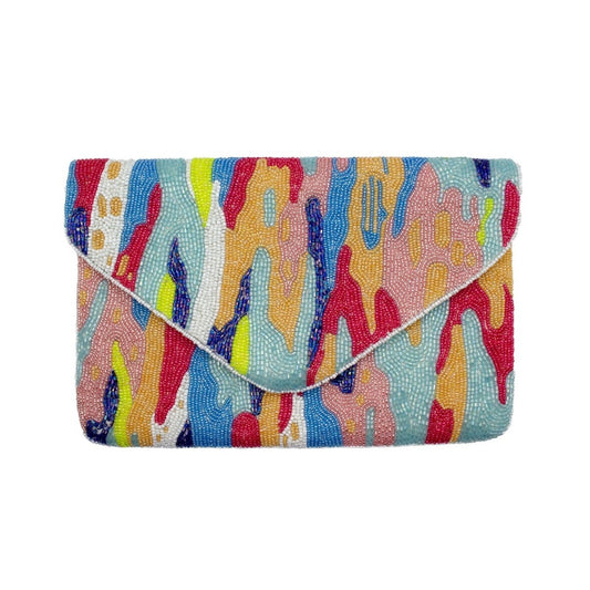 Watercolor Beaded Clutch - For Her - shop_name