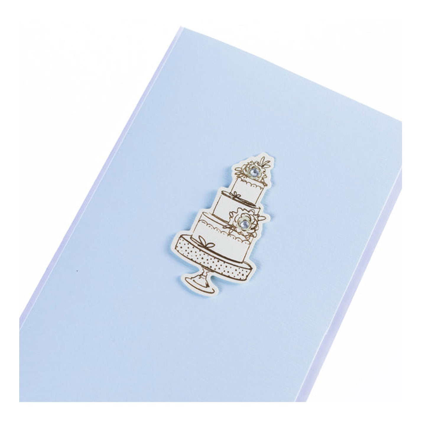 Cream Wedding Cake Handmade Money Holder Card