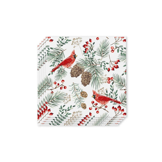Winter Cardinals Cocktail Napkins - shop_name