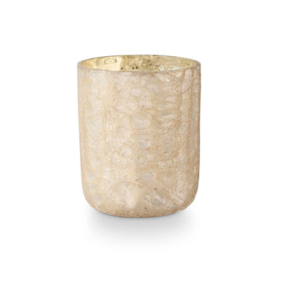 Winter White Small Boxed Crackle Glass Candle