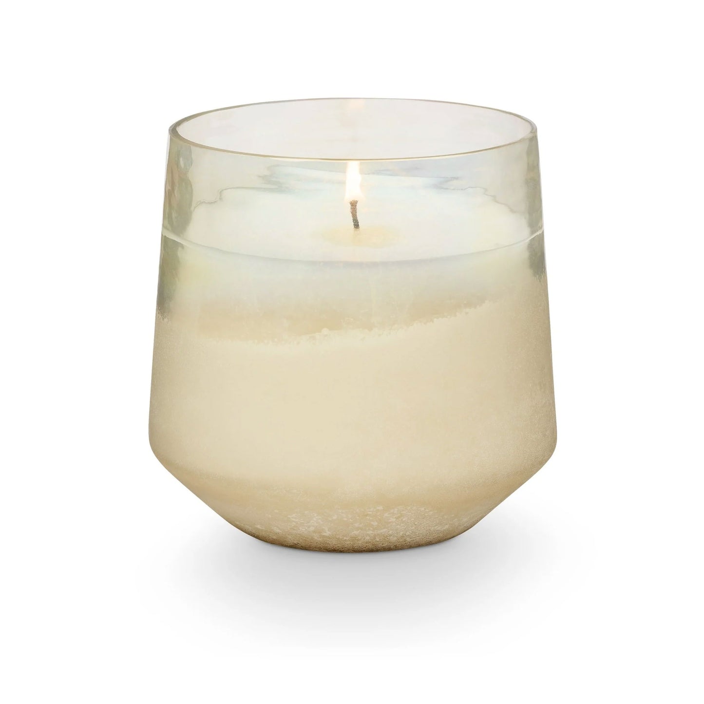 Winter White Baltic Glass Candle