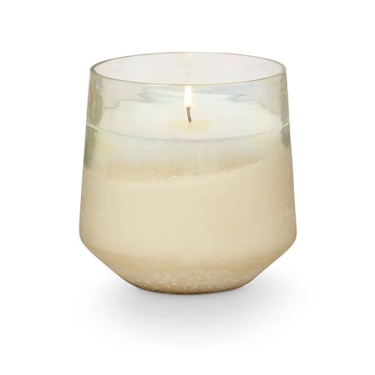 Winter White Baltic Glass Candle