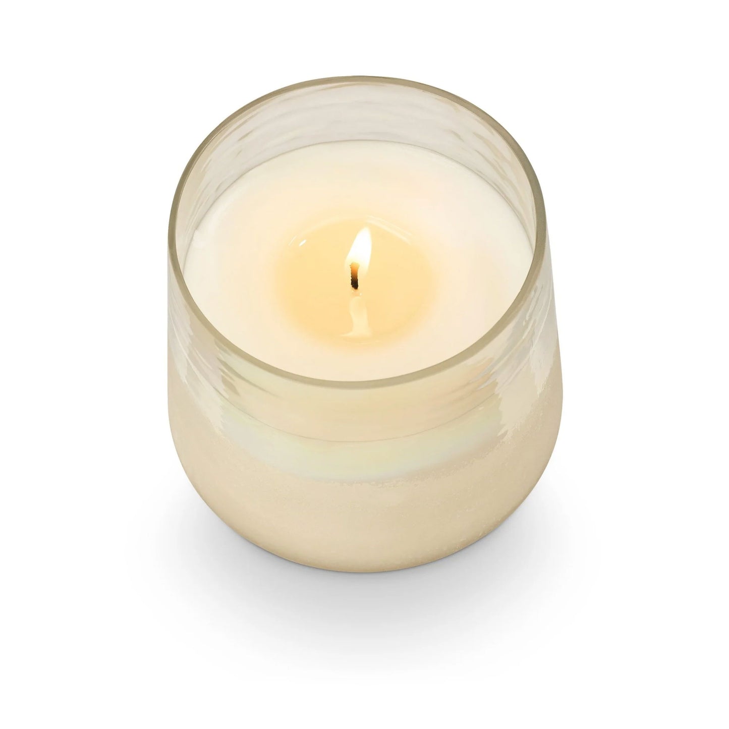Winter White Baltic Glass Candle