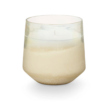 Winter White Baltic Glass Candle